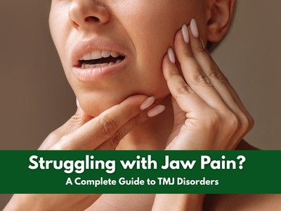 Woman holding jaw in pain from TMJ disorder in Hesperia CA