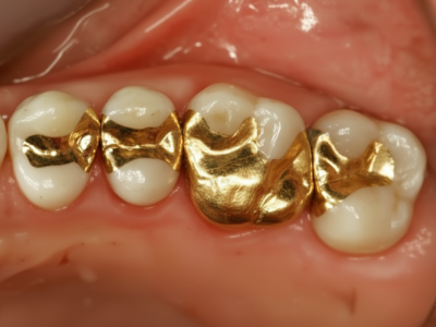 Gold inlays and onlays for dental restoration